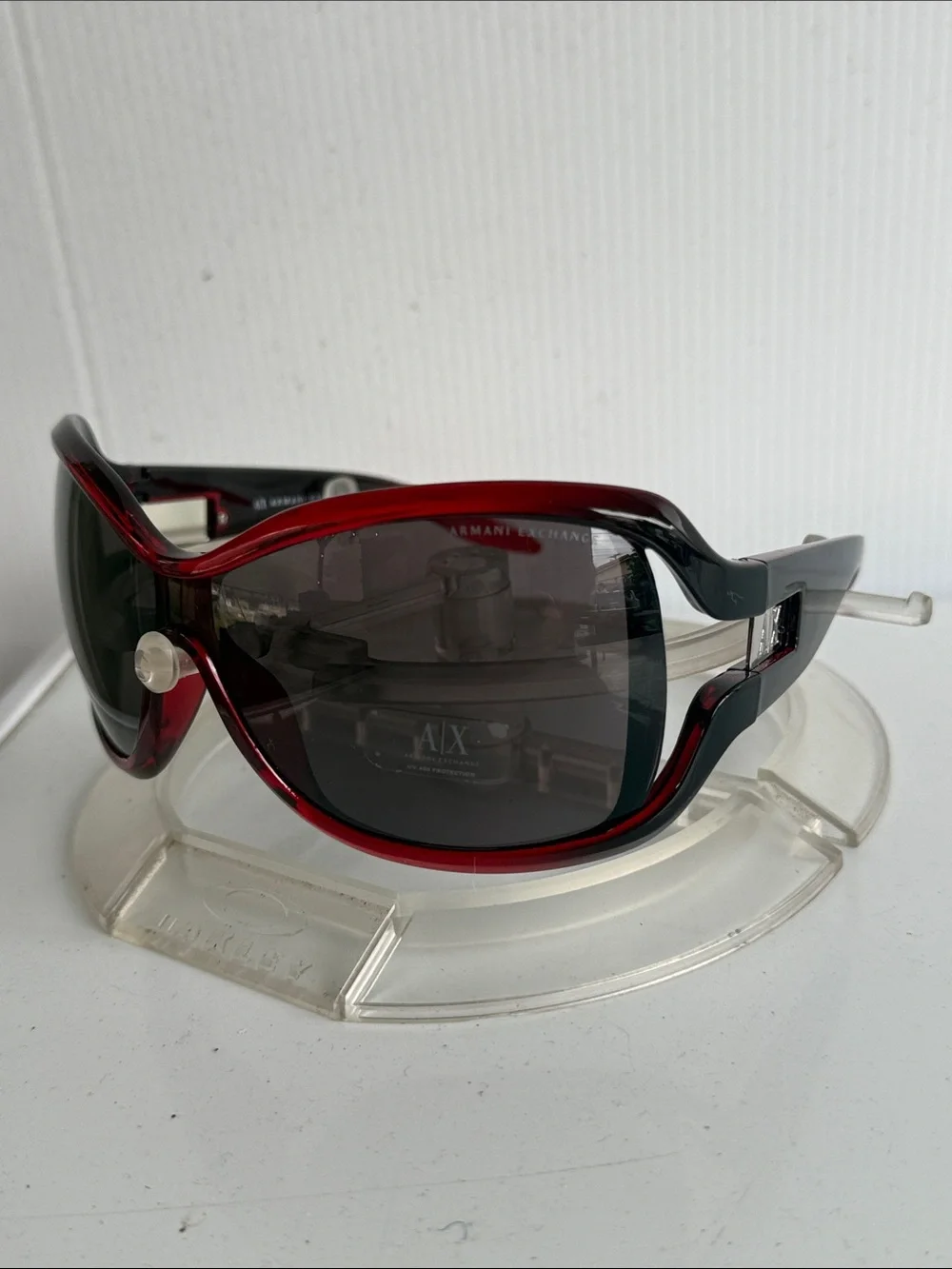 NEW ARMANI EXCHANGE AX100/S Red Black Ombré Sunglasses NEW WITHOUT TAGS